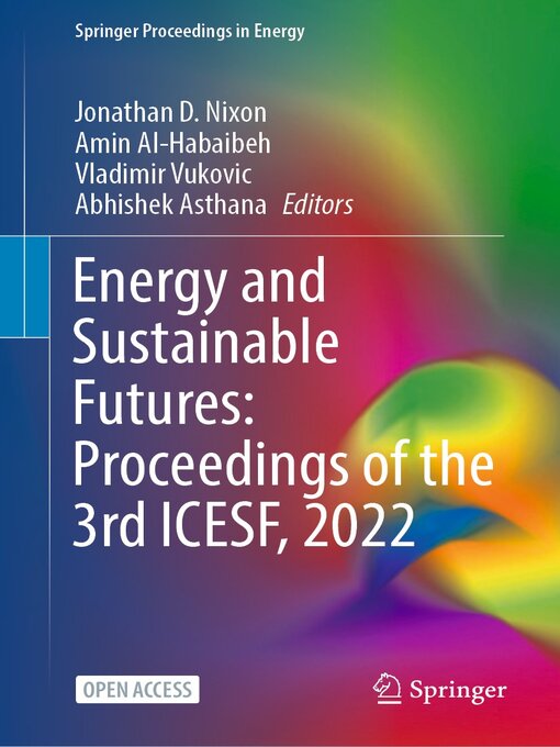 Title details for Energy and Sustainable Futures by Jonathan D. Nixon - Available